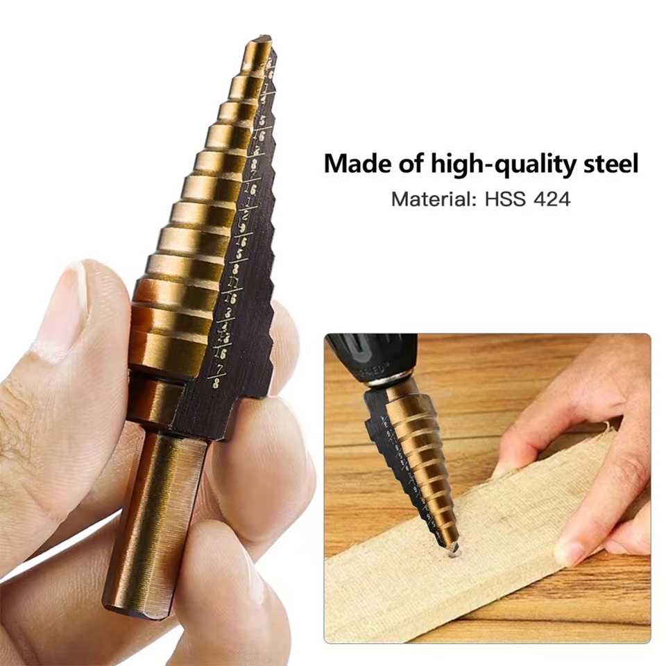 Step Drill Bit Set Titanium Hss Cobalt - Set Mata Bor Step Drill 5pcs