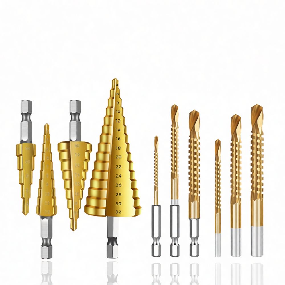 Step Drill Bit Set Titanium Hss Cobalt - Set Mata Bor Bertingkat dengan Alur