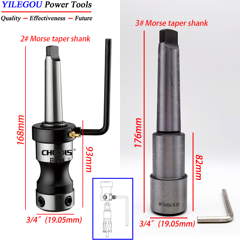Annular Cutter Arbor Morse Taper Mt2 Mt3 - Pemotong melingkar Arbor dengan MT2 MT3
