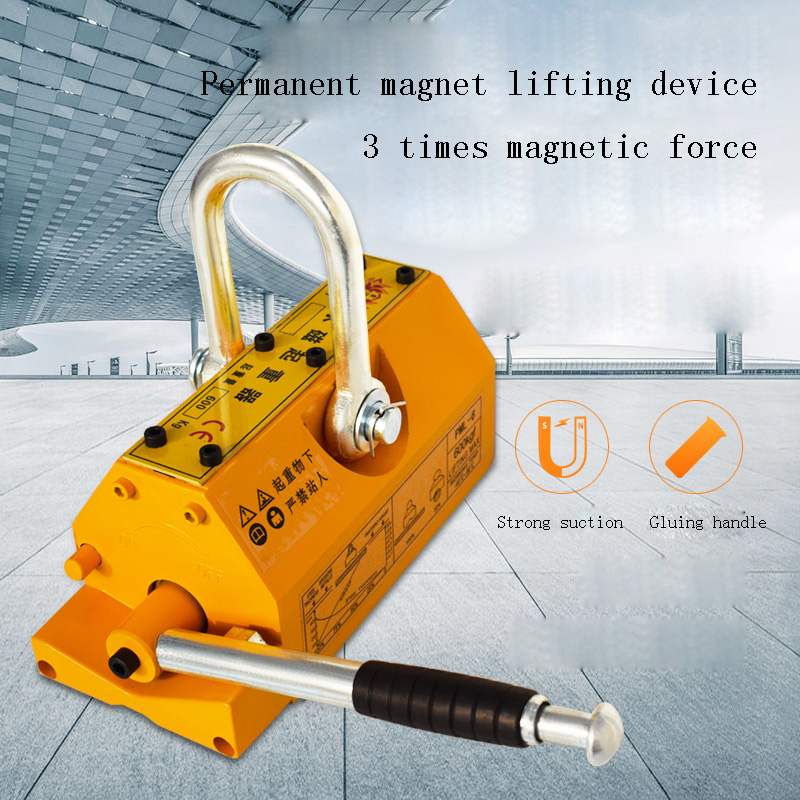Magnetic Lifter Permanent Crane Hoist 600Kg - Alat Pengangkat Magnet Baja Tugas Berat