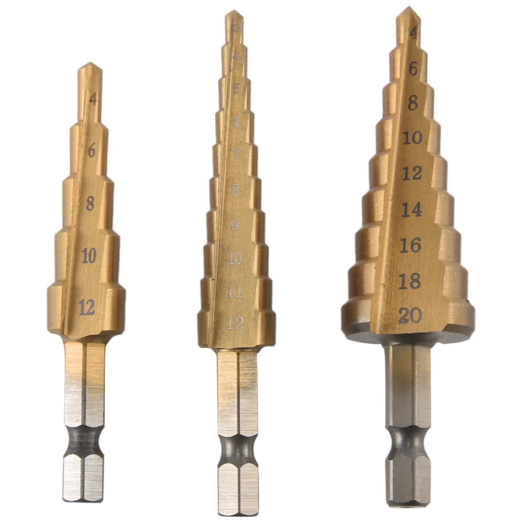 Step Drill Bit Set Titanium Hss Cobalt - Set Mata Bor Kerucut Bertingkat HSS
