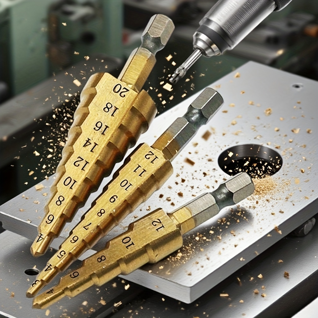Step Drill Bit Set Titanium Hss Cobalt - Set Mata Bor Tangga HSS Kobalt