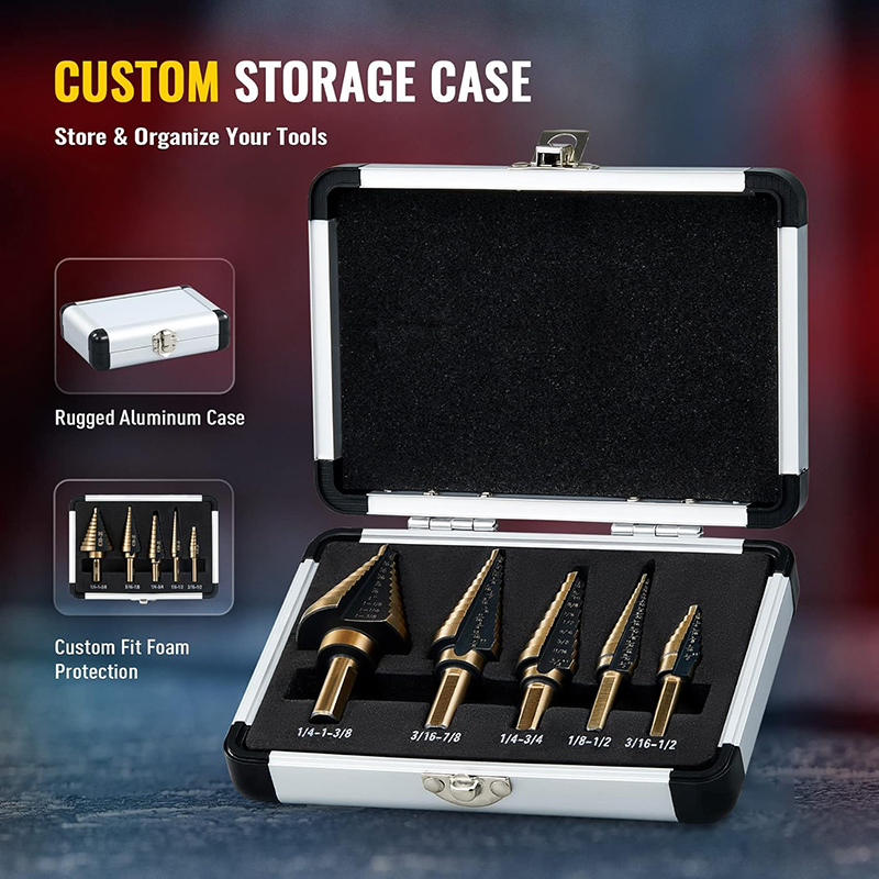 Step Drill Bit Set Titanium Hss Cobalt - Set Mata Bor Step Drill Bit