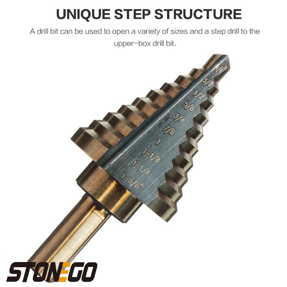 5 Buah Set Mata Bor HSS Kobalt - Step Drill Bit Set Titanium Hss Cobalt ulasan dan harga