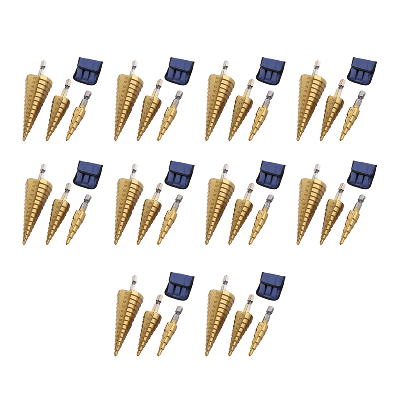 Set Mata Bor Bertingkat A23T H - Step Drill Bit Set Titanium Hss Cobalt ulasan dan harga