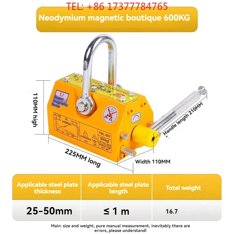 Magnet Pengangkat Berkualitas  - Magnetic Lifter Permanent Crane Hoist 600Kg ulasan dan harga