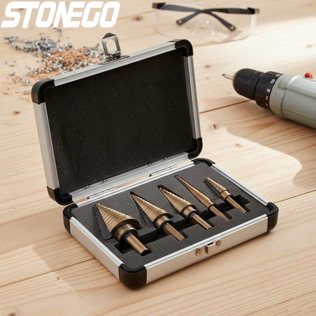 5 Pcs Set Mata Bor Cobalt HSS  - Step Drill Bit Set Titanium Hss Cobalt ulasan dan harga