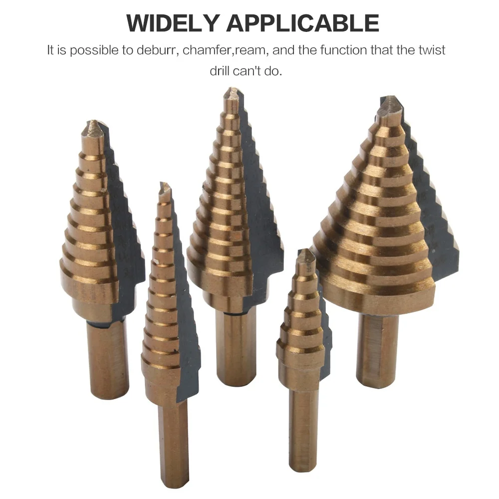 5 Pcs Set Mata Bor Cobalt HSS  - Step Drill Bit Set Titanium Hss Cobalt ulasan dan harga