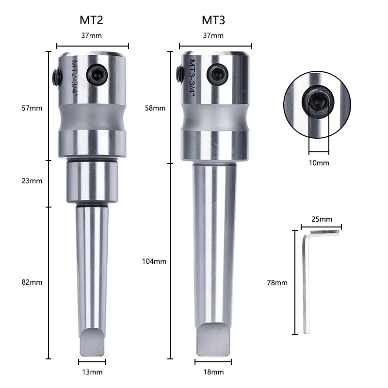 HAMPTON 3/4 Inci Morse Taper A - Annular Cutter Arbor Morse Taper Mt2 Mt3 ulasan dan harga