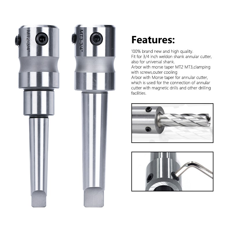 HAMPTON 3/4 Inci Morse Taper A - Annular Cutter Arbor Morse Taper Mt2 Mt3 ulasan dan harga