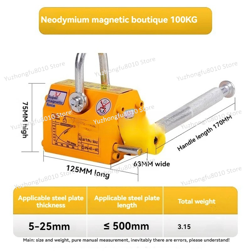 Pengangkat Magnet Berkualitas  - Magnetic Lifter Permanent Crane Hoist 600Kg ulasan dan harga
