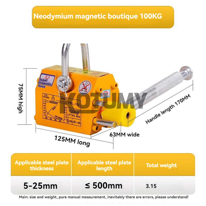 Magnet Pengangkat Berkualitas  - Magnetic Lifter Permanent Crane Hoist 600Kg ulasan dan harga