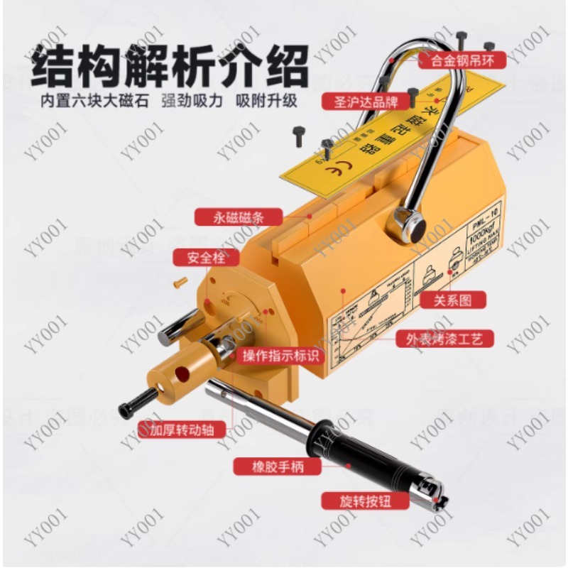 Pengangkat Magnet Permanen Baj - Magnetic Lifter Permanent Crane Hoist 600Kg ulasan dan harga