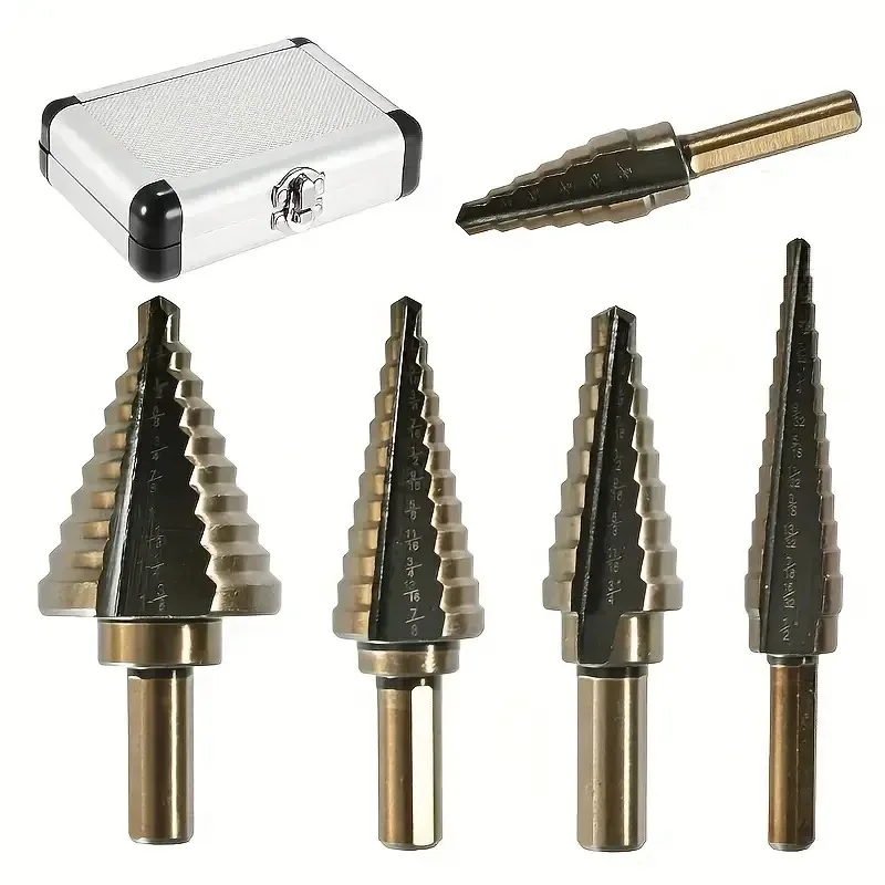 Set Mata Bor Tangga Kepala Fil - Step Drill Bit Set Titanium Hss Cobalt ulasan dan harga
