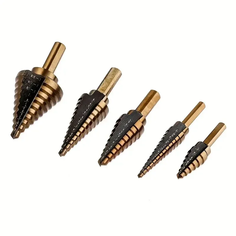 Set Mata Bor Tangga Kepala Fil - Step Drill Bit Set Titanium Hss Cobalt ulasan dan harga