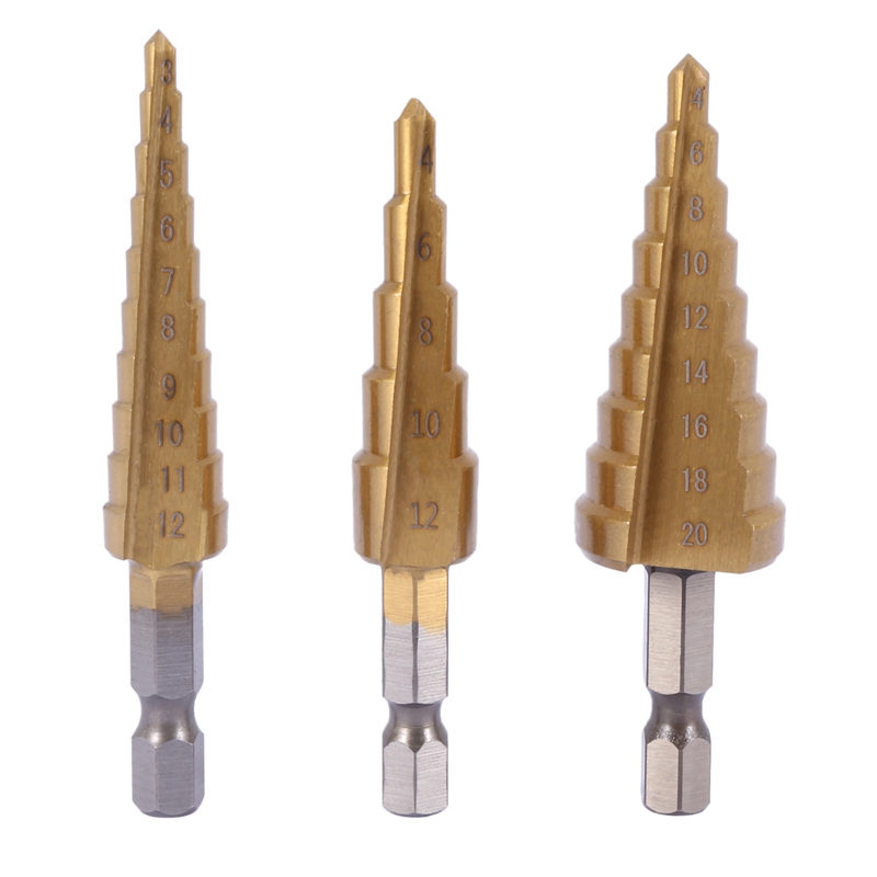 A23T, 6 buah mata bor bertingk - Step Drill Bit Set Titanium Hss Cobalt ulasan dan harga