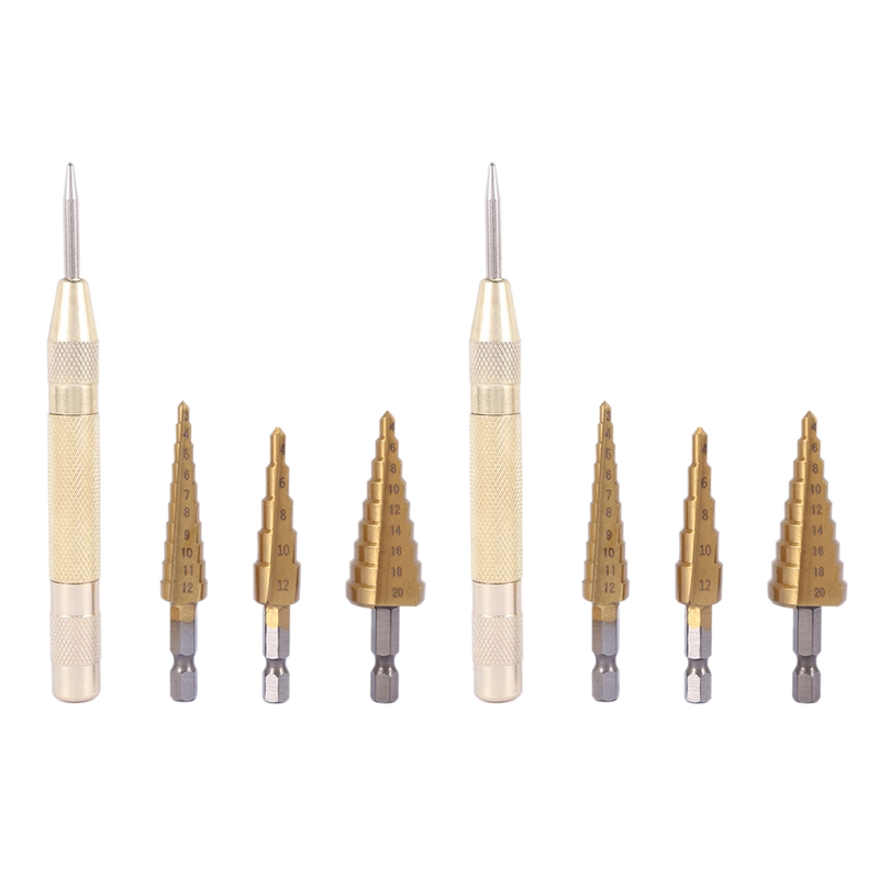 A23T, 6 buah mata bor bertingk - Step Drill Bit Set Titanium Hss Cobalt ulasan dan harga