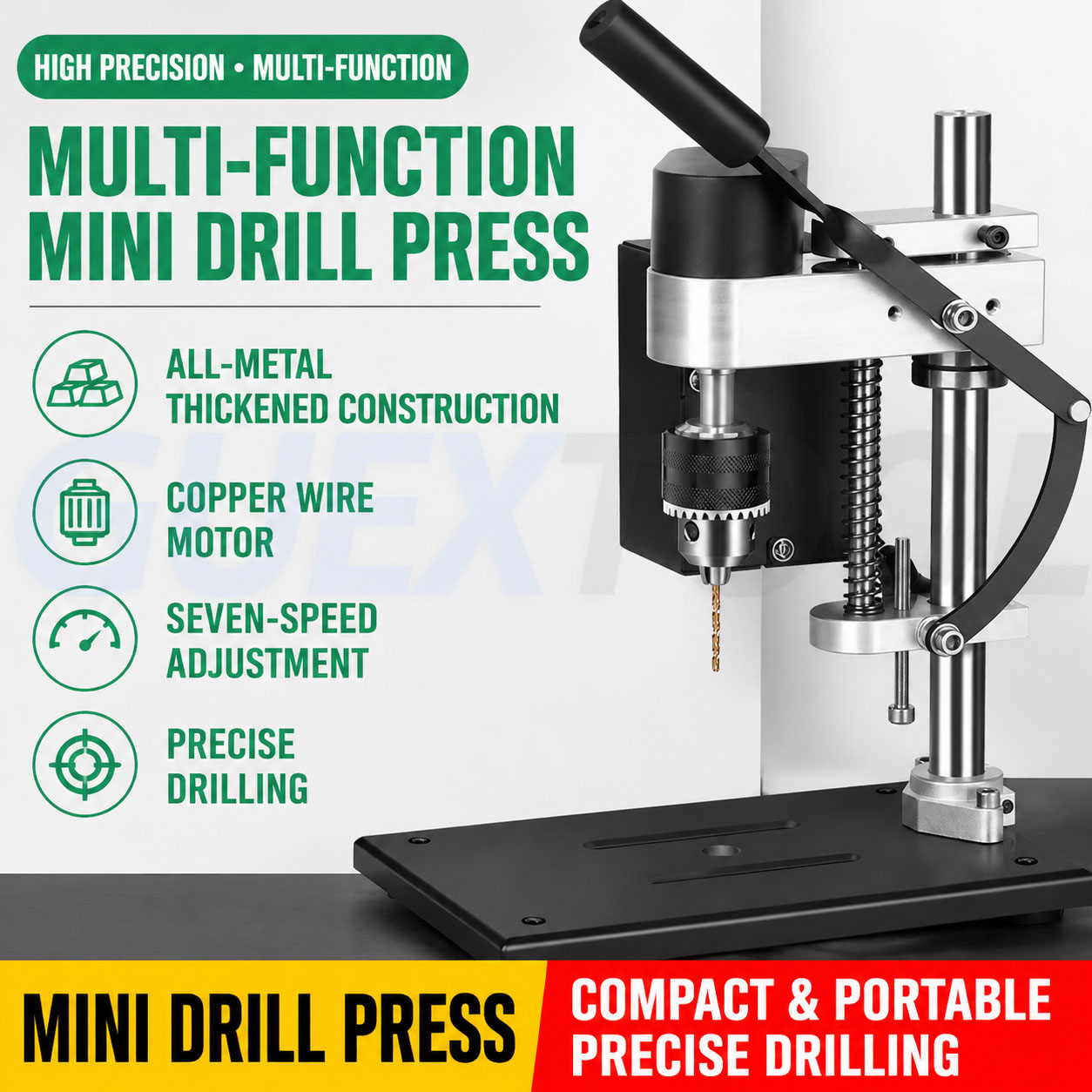 Mesin Bor Duduk Mini Portabel  - Benchtop Drill Press Mini Variable Speed ulasan dan harga