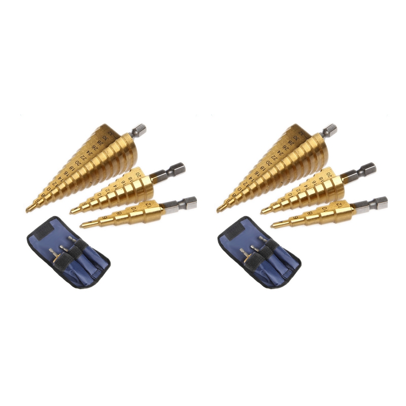 Set Mata Bor Kerucut Bertingka - Step Drill Bit Set Titanium Hss Cobalt ulasan dan harga