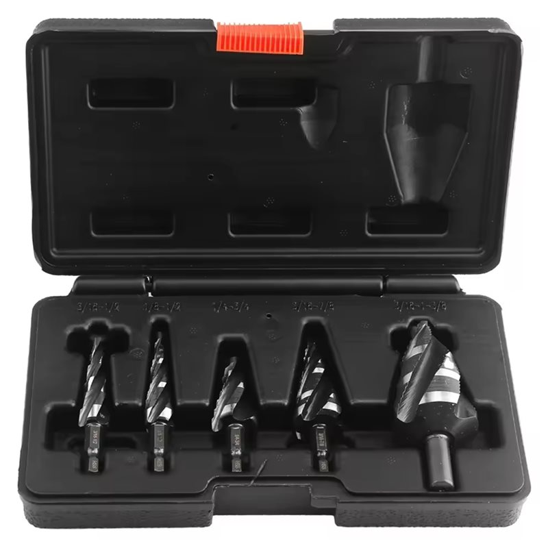 A74E-Five-Spiral-Flute Step Dr - Step Drill Bit Set Titanium Hss Cobalt ulasan dan harga