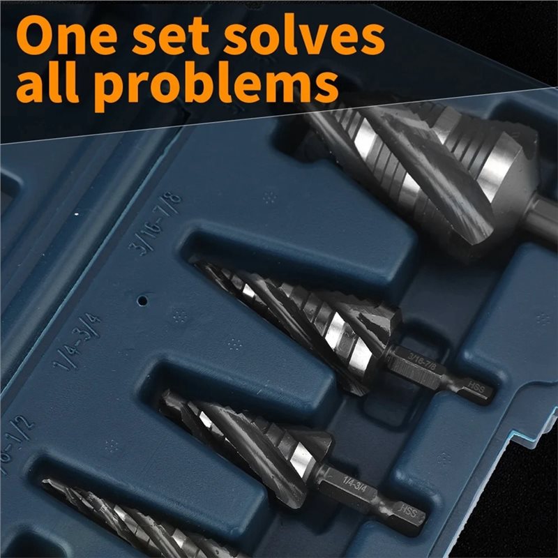 A74E-Five-Spiral-Flute Step Dr - Step Drill Bit Set Titanium Hss Cobalt ulasan dan harga