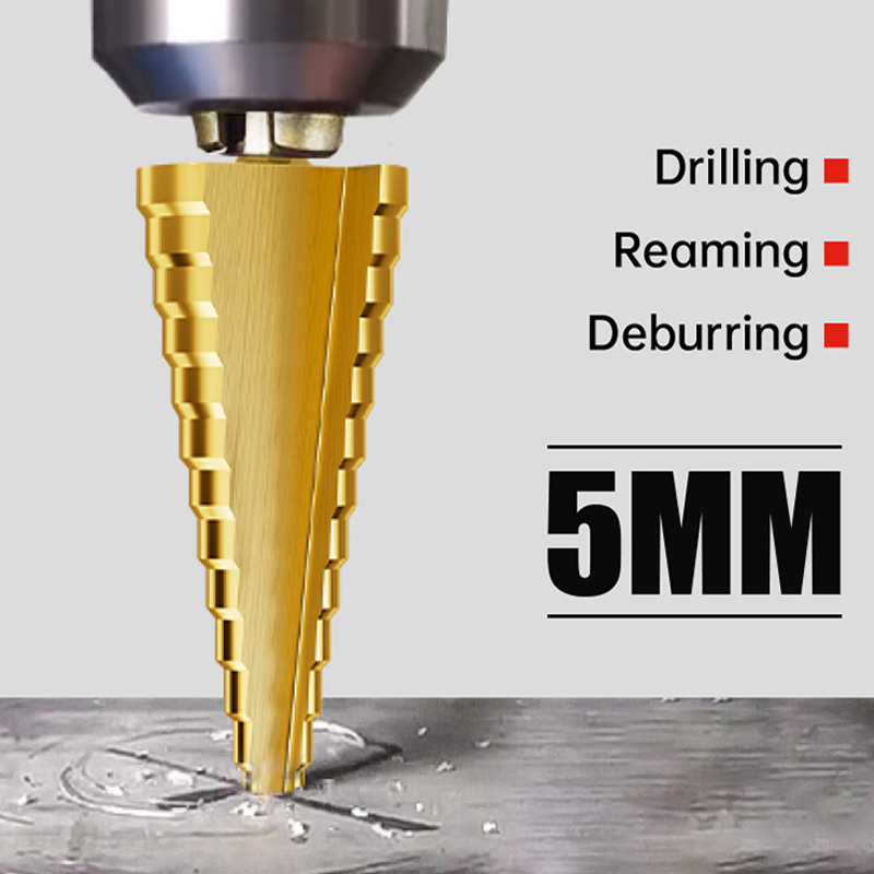 HUHAO 3PCS M35 Mengandung Coba - Step Drill Bit Set Titanium Hss Cobalt ulasan dan harga