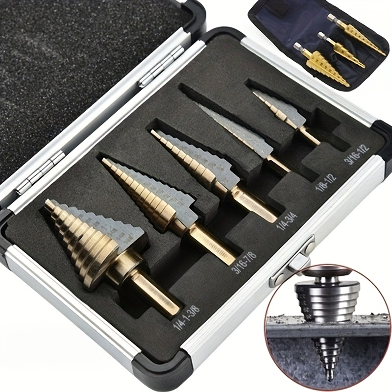 Set Mata Bor Tangga HSS Kobalt - Step Drill Bit Set Titanium Hss Cobalt ulasan dan harga