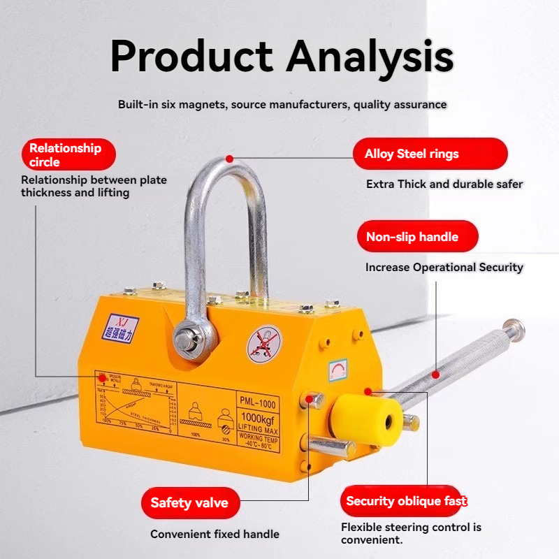 Pengangkat Magnet Permanen 100 - Magnetic Lifter Permanent Crane Hoist 600Kg ulasan dan harga